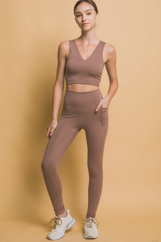 Love Tree High Waist Leggings with Side Pockets - Sydney So Sweet