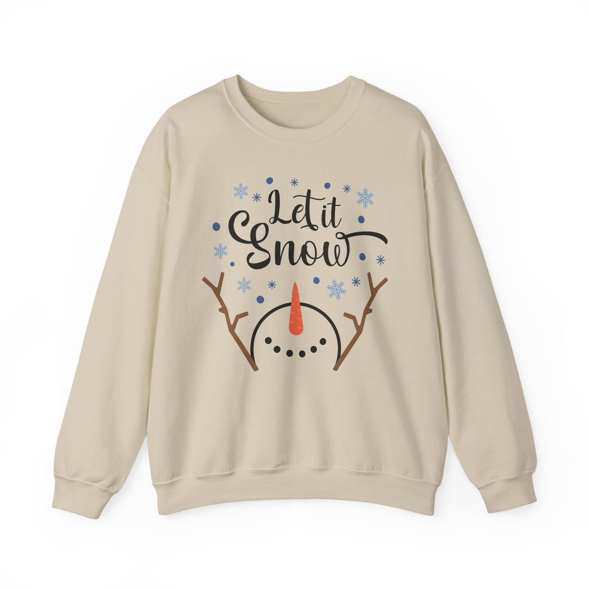 Let it Snow Happy Snowman Winter Crewneck Unisex Sweatshirt