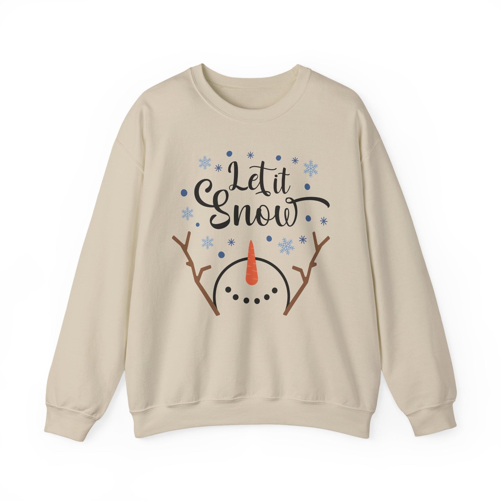 Let it Snow Happy Snowman Winter Crewneck Unisex Sweatshirt