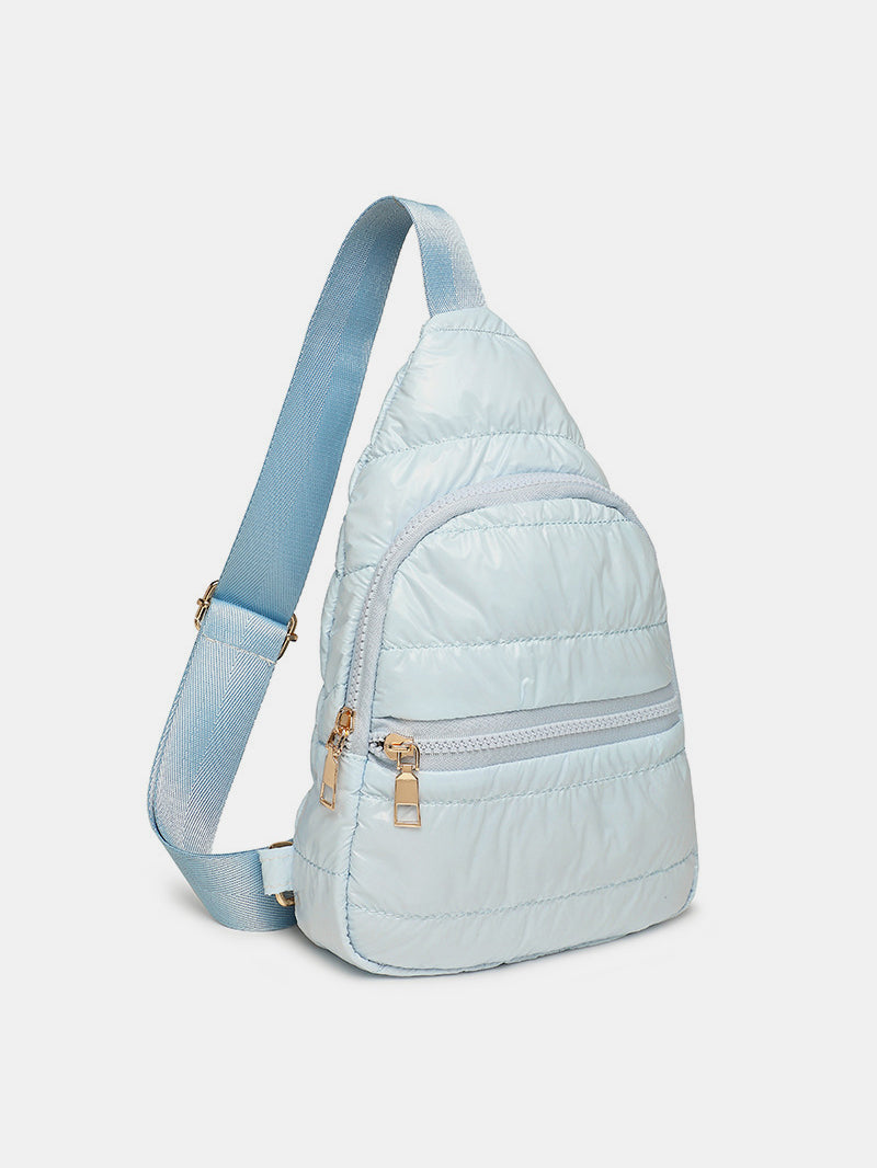 Quilted Adjustable Strap Puffy Sling Bag - Sydney So Sweet