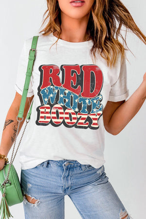 Red White & Boozy Women's Graphic Short Sleeve T-Shirt - Sydney So Sweet