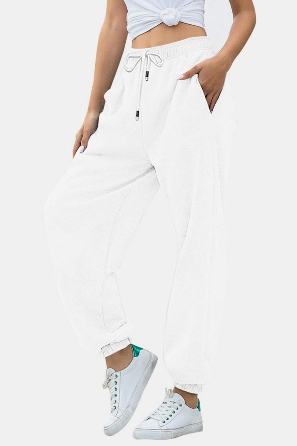 Elastic Waist Joggers with Pockets - Sydney So Sweet