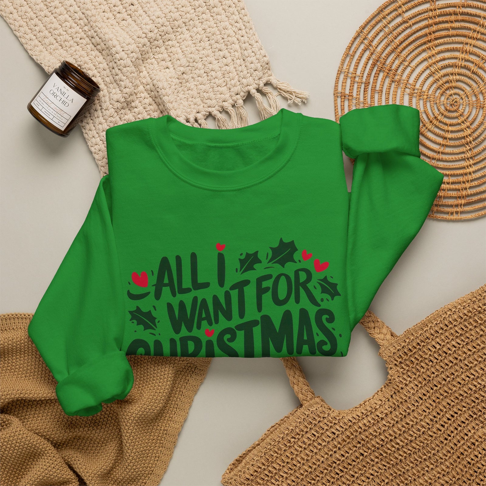All I Want for Christmas is Jesus Christian Crewneck Unisex Sweatshirt