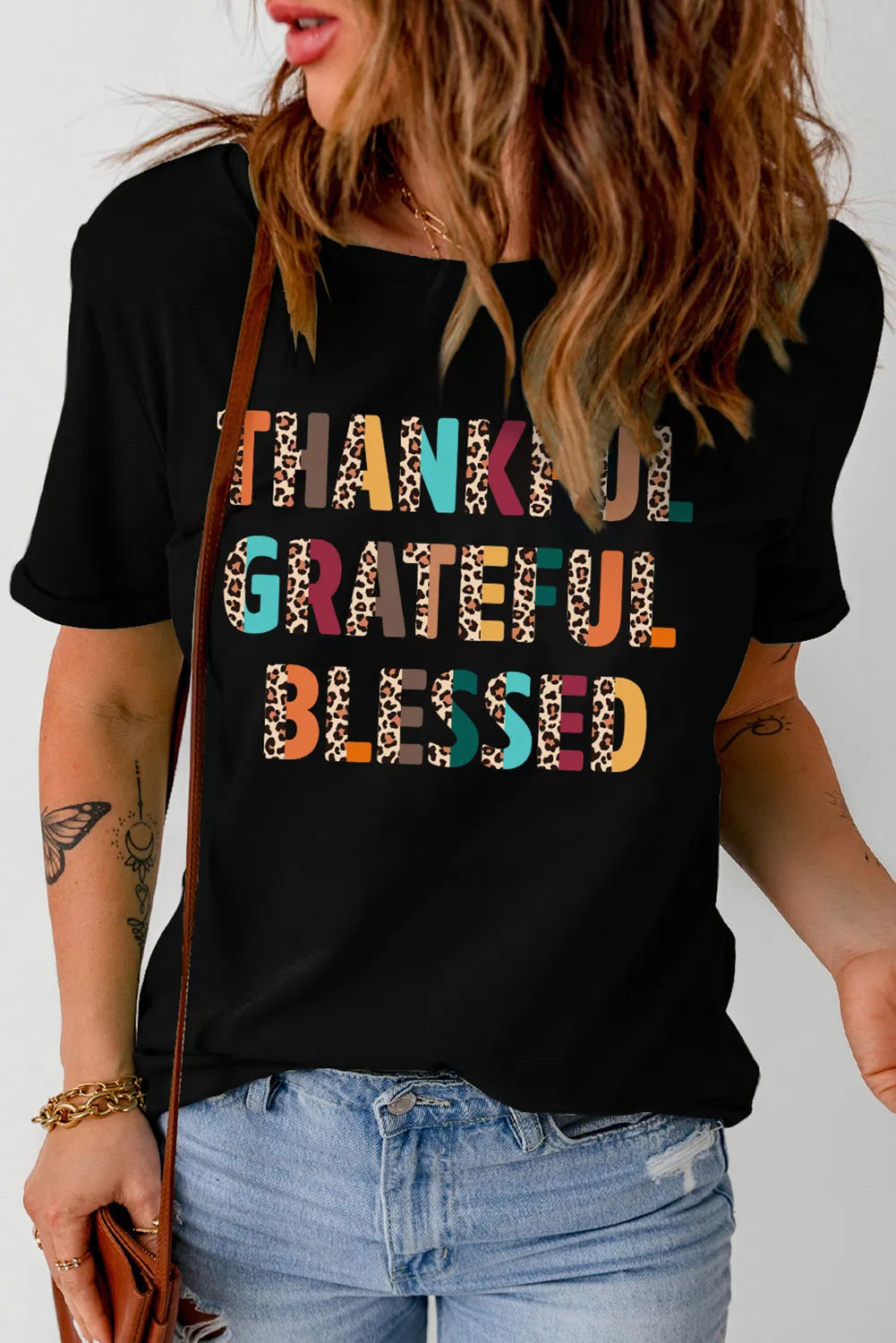 Thankful Grateful Blessed Women's Graphic Short Sleeve T-Shirt - Sydney So Sweet