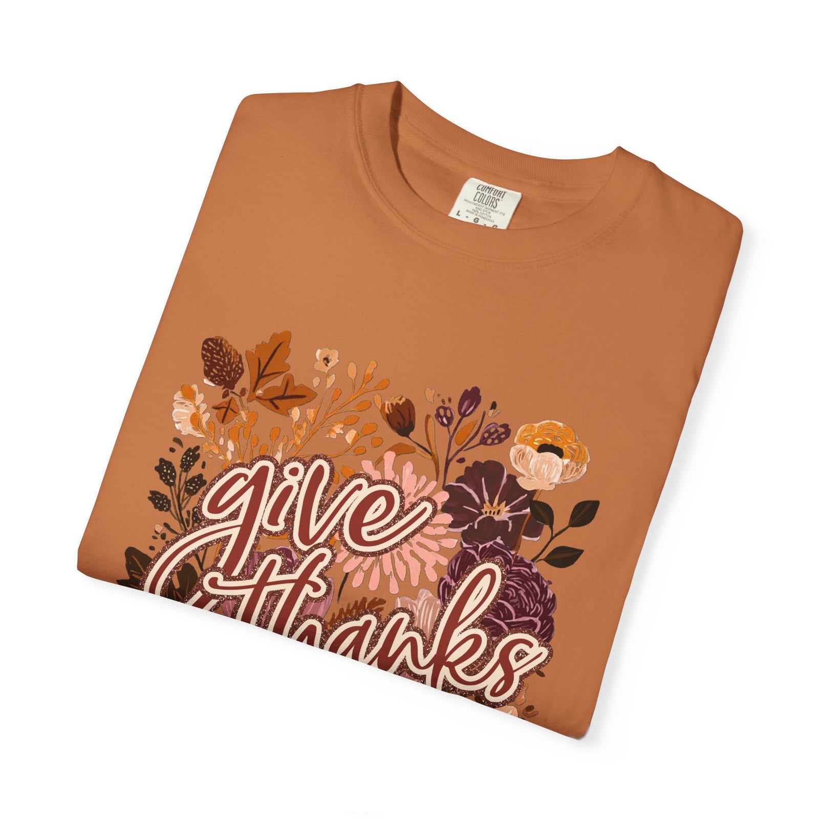 Give Thanks T-Shirt Fall Pumpkin Thanksgiving Graphic Tee