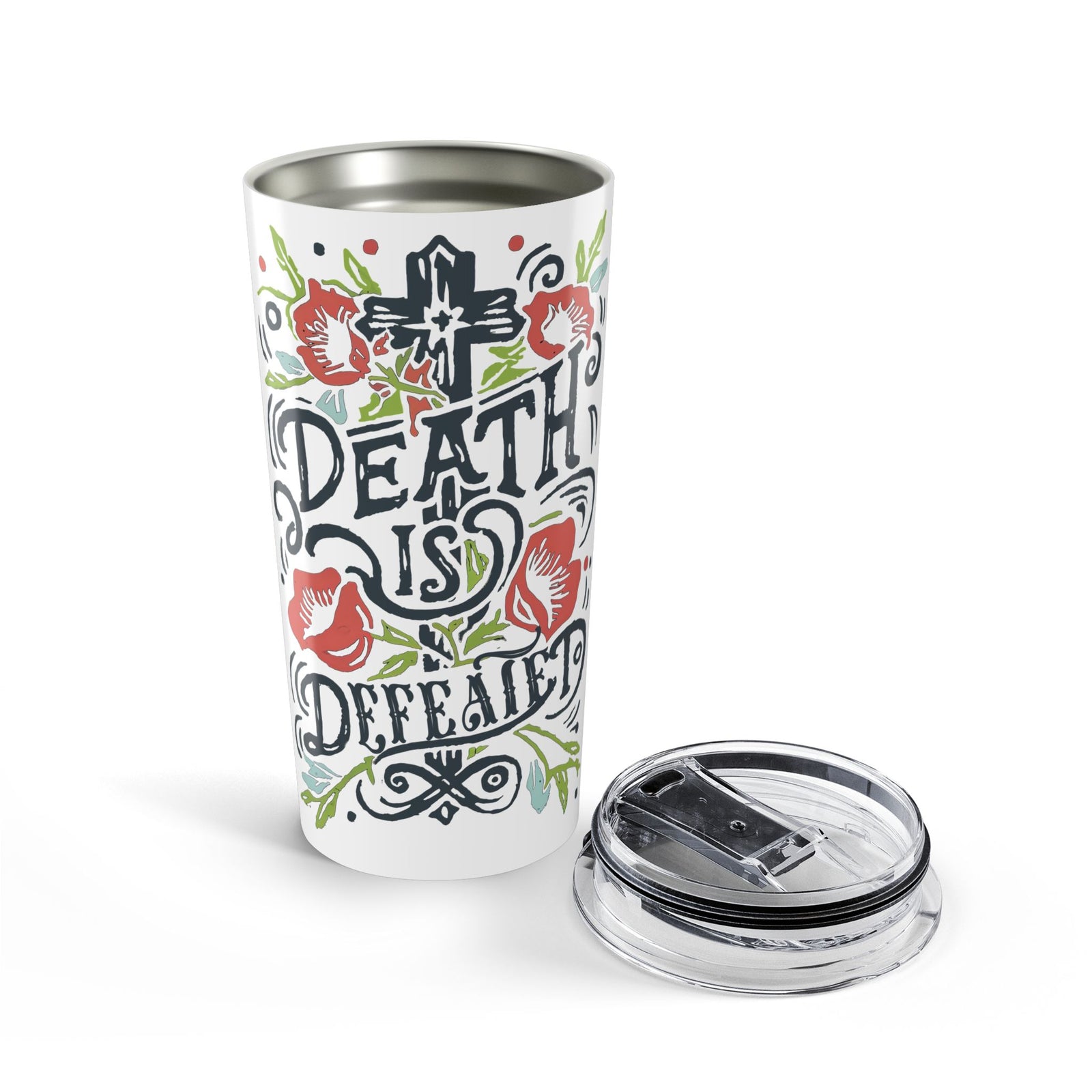 Death Is Defeated 20oz Tumbler Christian Easter Travel Mug