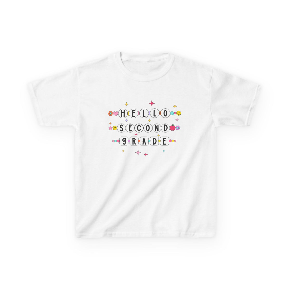Friendship Bracelets Hello Second Grade Kids Tee Cute 2nd Grade Back to School T-Shirt