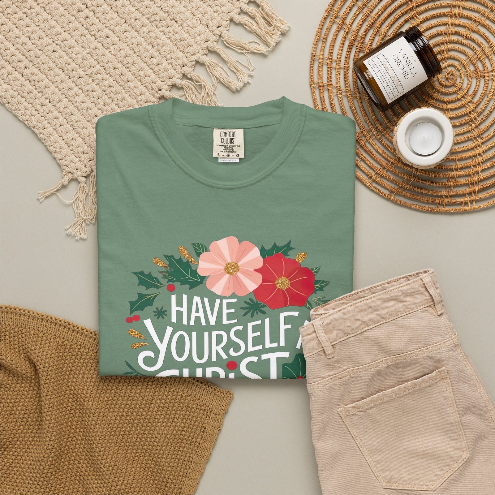 Have Yourself a Christ Filled Christmas T-Shirt Christian Graphic Tee