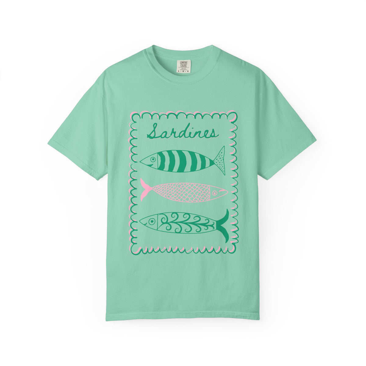 Sardines Graphic T-Shirt Women's Vintage Coastal Fish Tee