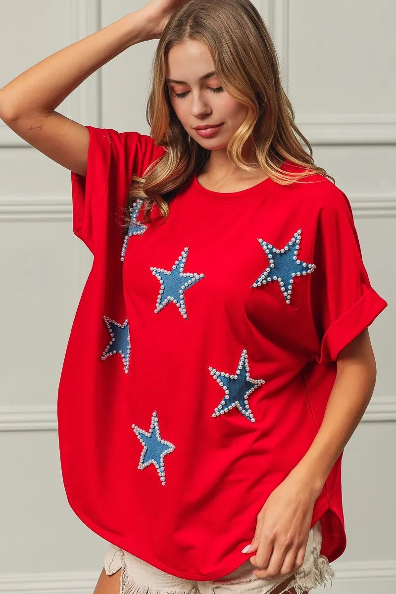 BiBi Fourth Of July Terry T-Shirt - Sydney So Sweet