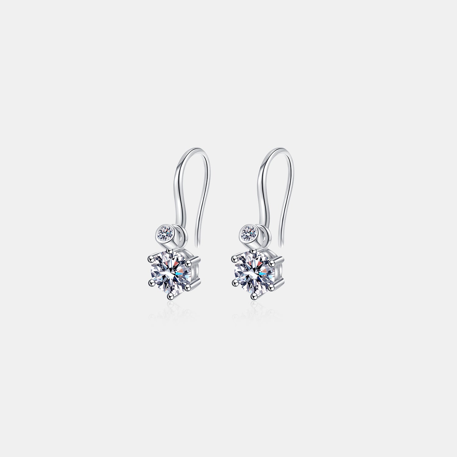 2 Carat Moissanite 925 Sterling Silver Earrings - Sydney So Sweet