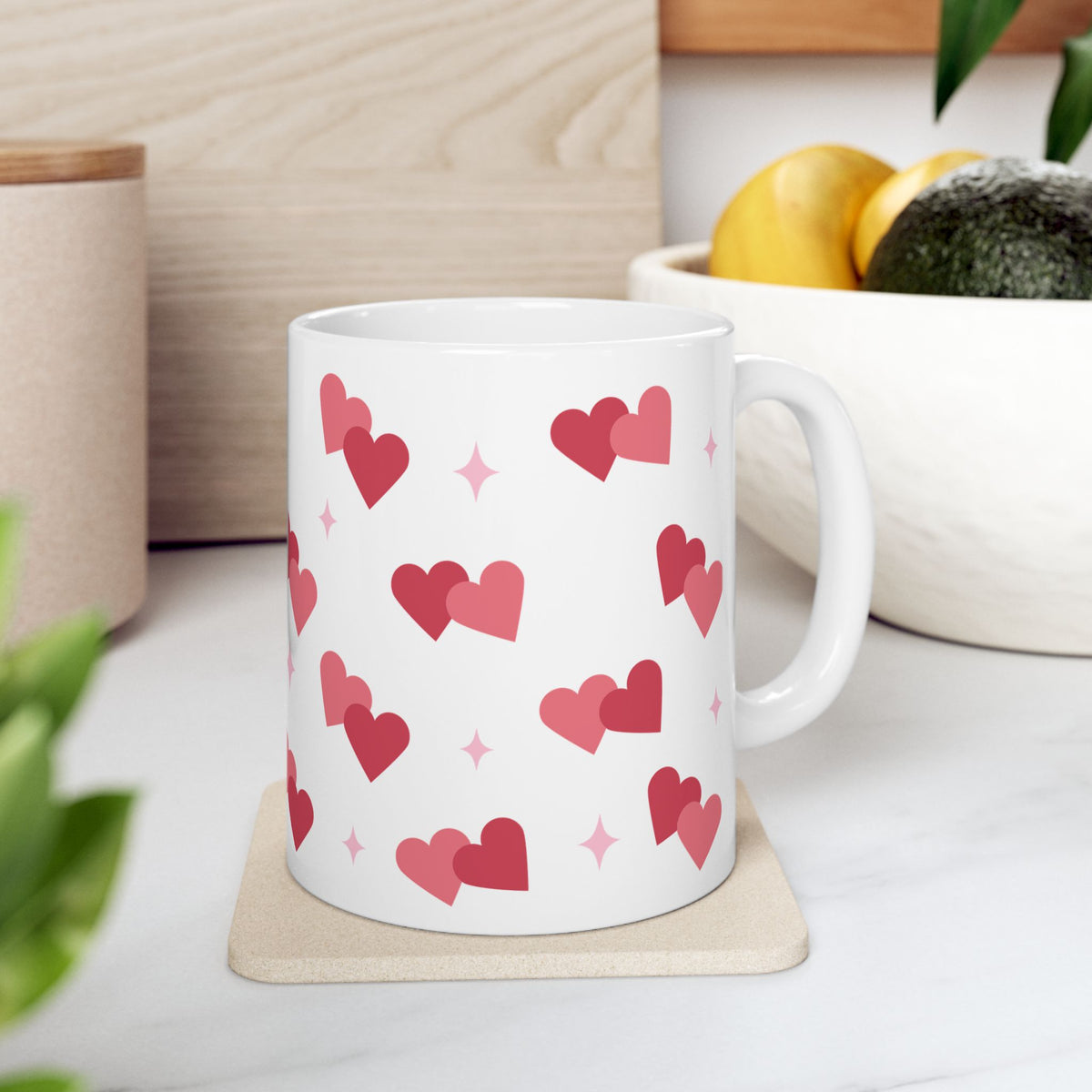 Lovey Dovey Heart Valentine Mug — Cute Valentine’s Day Coffee Cup (11oz & 15oz) - Sydney So Sweet