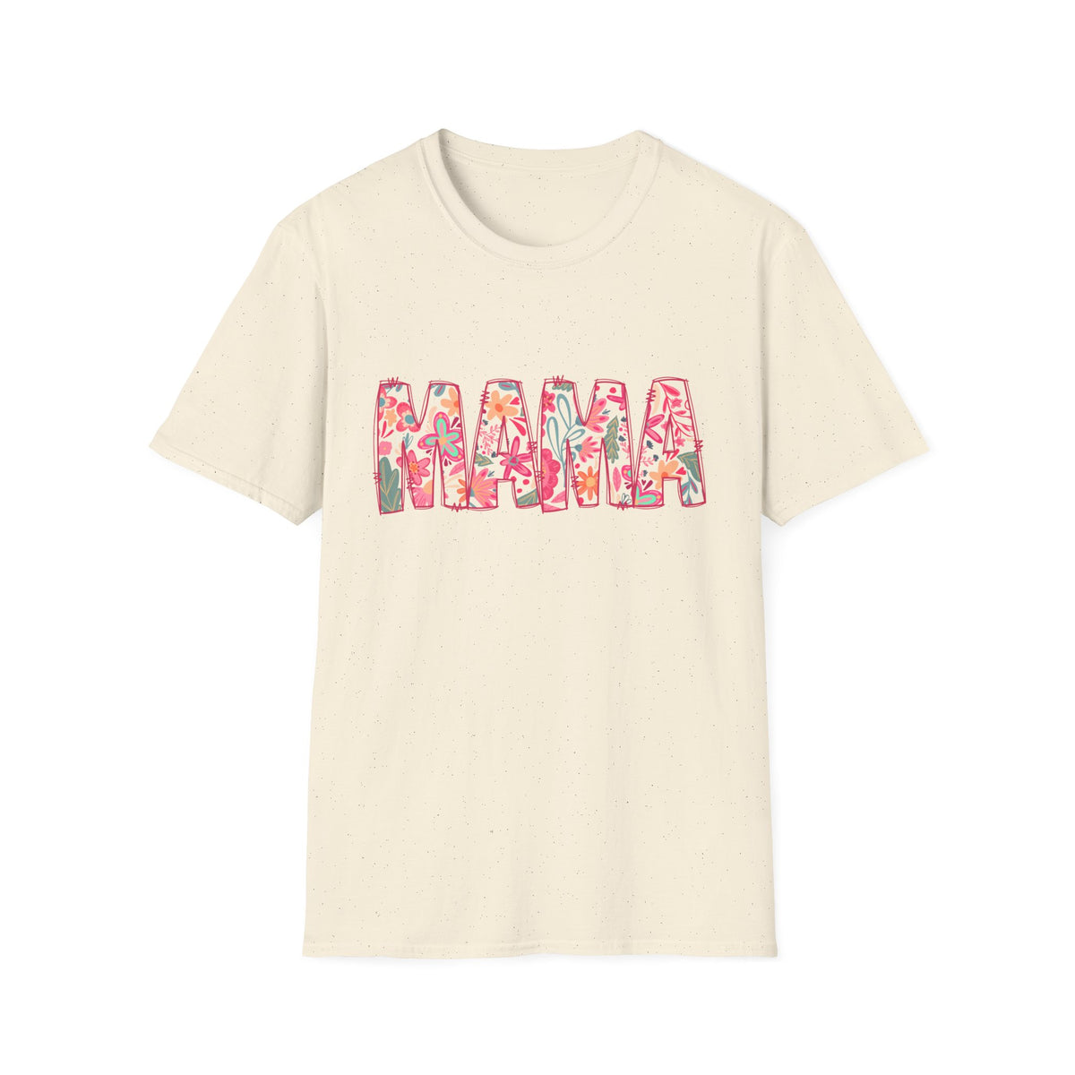 Mama Abstract Floral Graphic Women's Matching Mom & Me T-Shirt