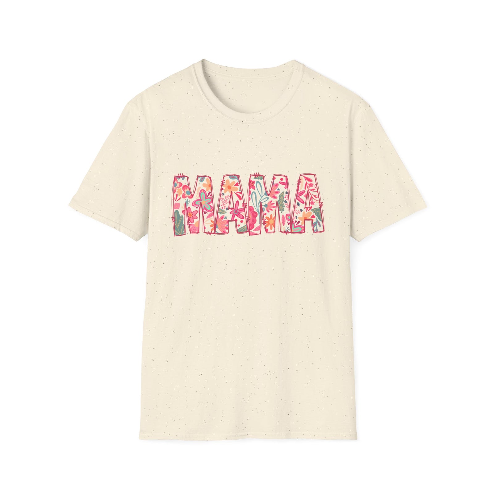 Mama Abstract Floral Graphic Women's Matching Mom & Me T-Shirt