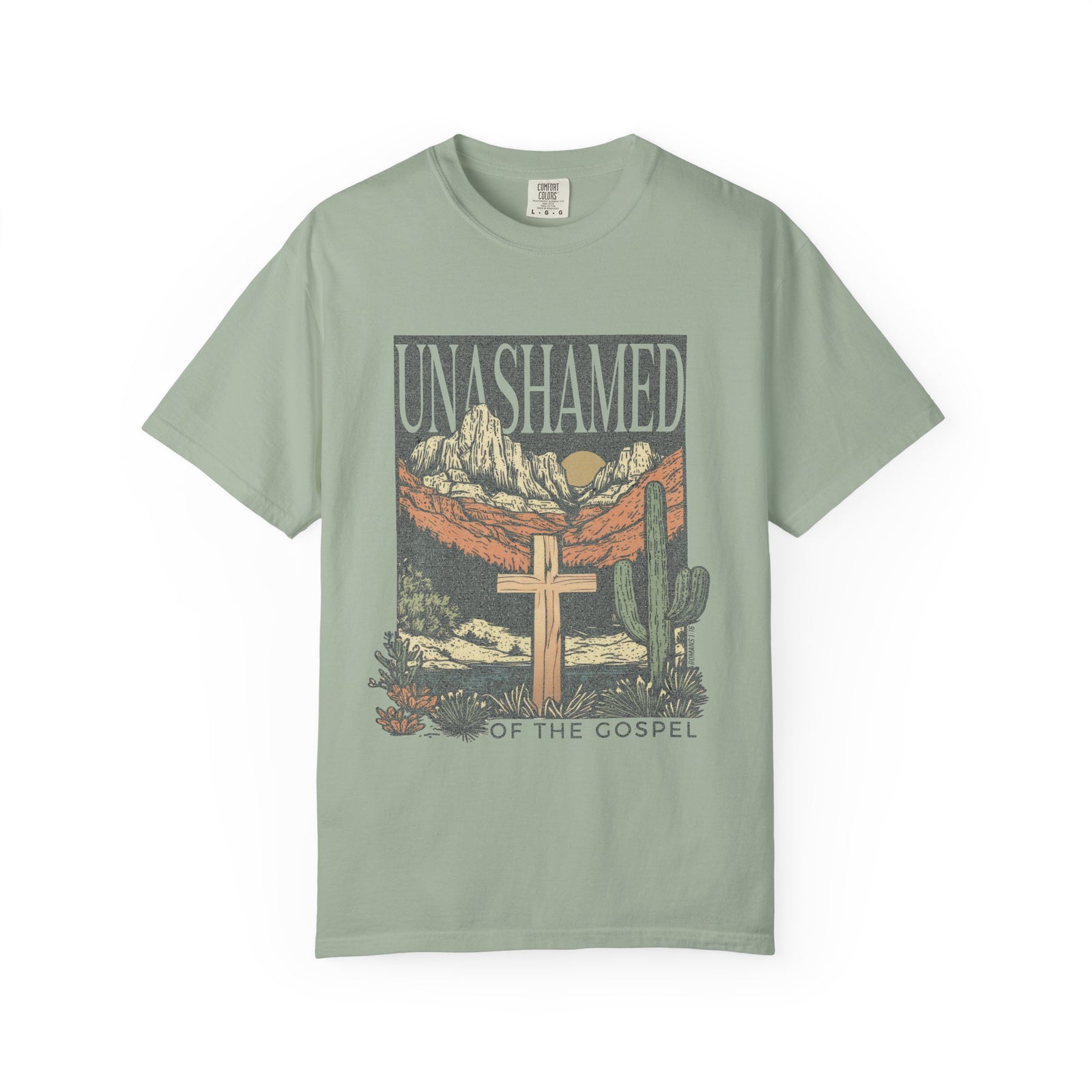 Unashamed of the Gospel T‑Shirt Distressed Desert Christian Tee