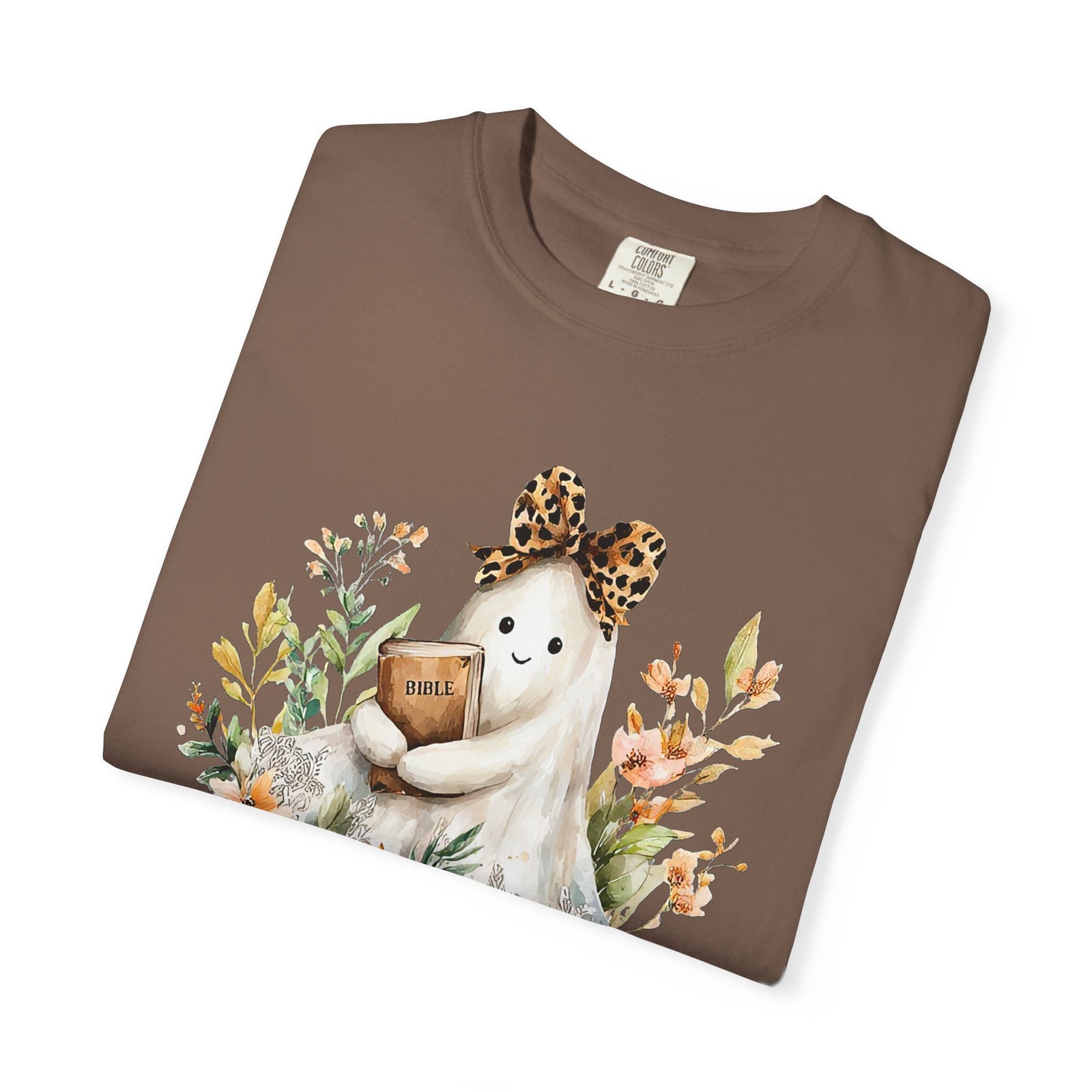 Bible Ghost Floral Tee Armed & Dangerous Cute Halloween Graphic T-Shirt