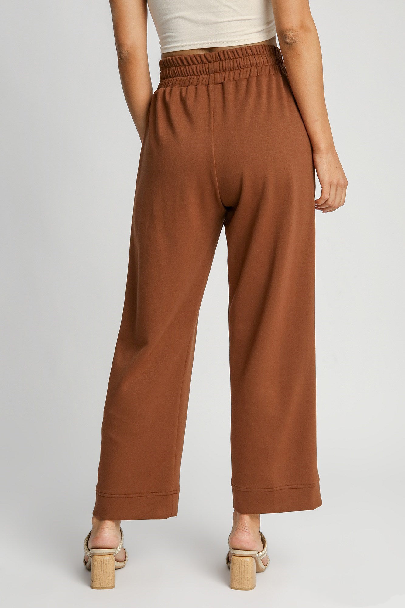 Umgee Full Size Drawstring Wide Leg Pants with Pockets - Sydney So Sweet