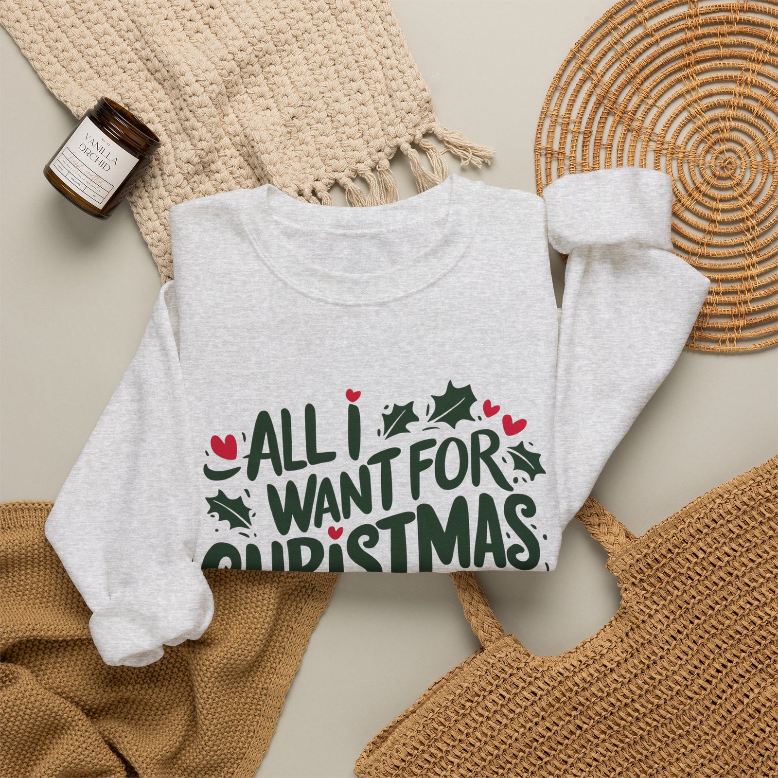 All I Want for Christmas is Jesus Christian Crewneck Unisex Sweatshirt
