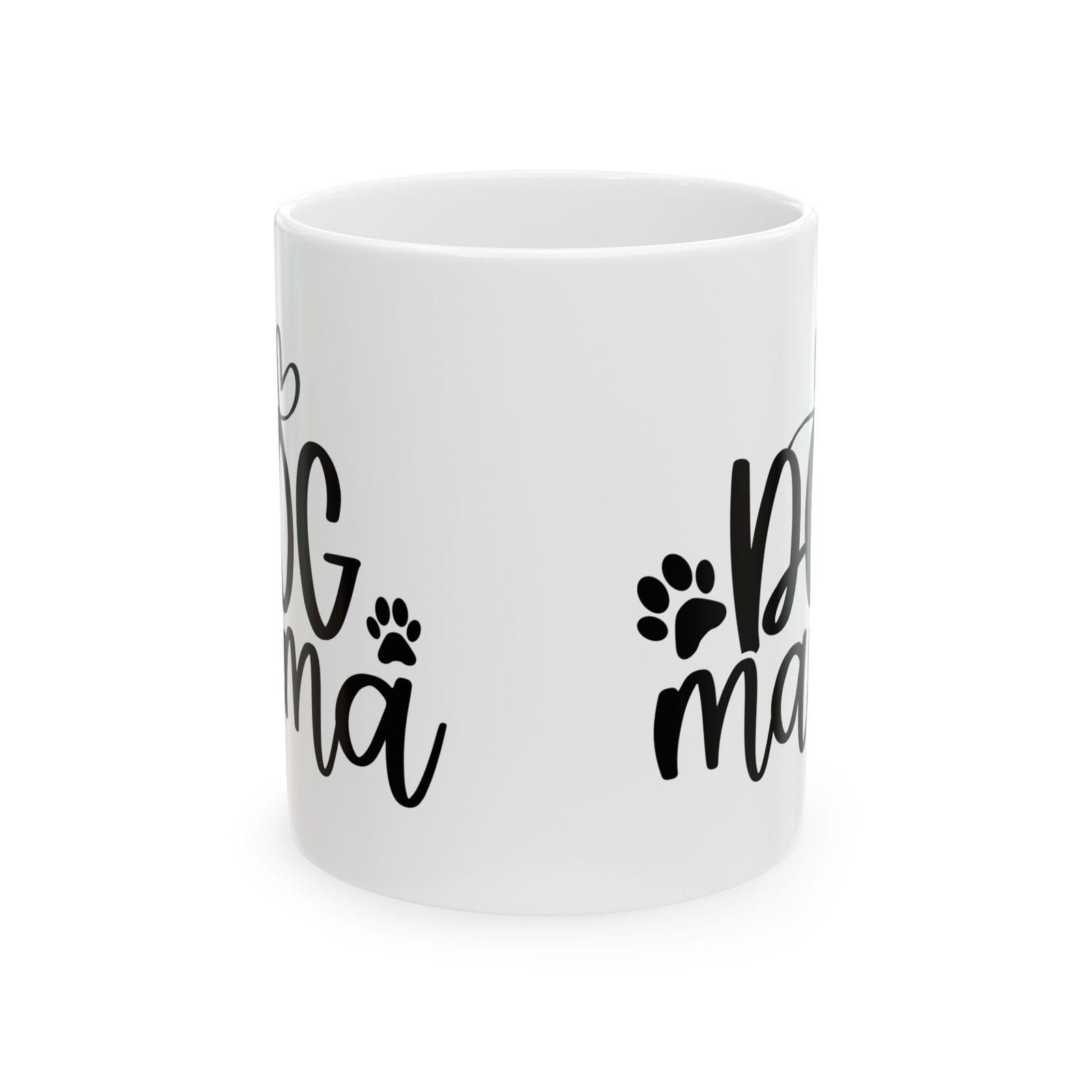 Dog Mama Cute Dog Mom Ceramic Mug Coffee Cup (11oz & 15oz)