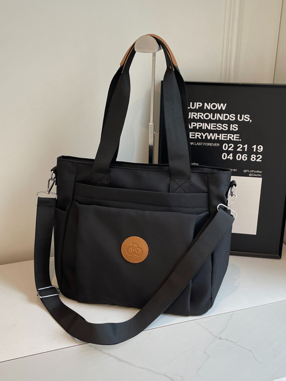 Nylon Solid Color Tote Bag - Sydney So Sweet