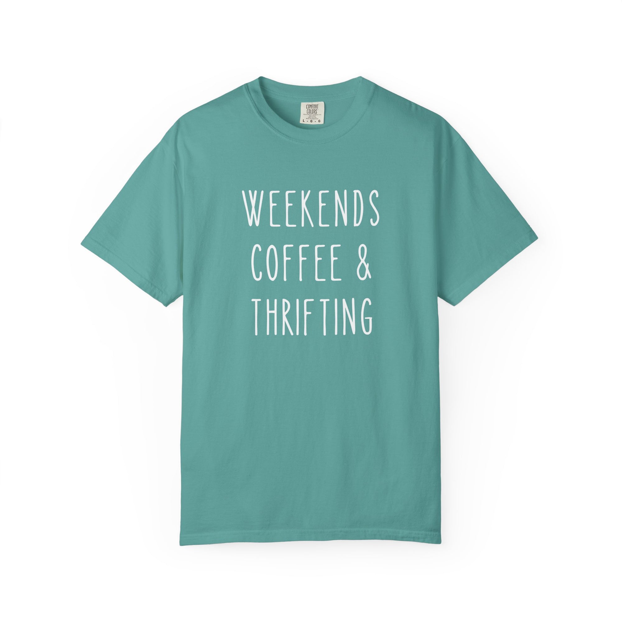 Weekends Coffee & Thrifting T-Shirt Graphic Unisex Tee - Sydney So Sweet