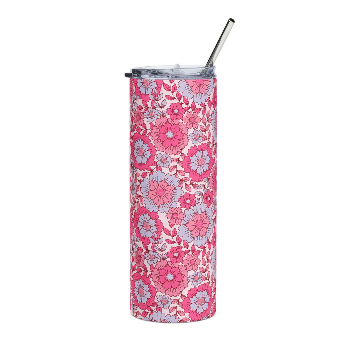 Coquette Pink Daisy Bloom 20oz Floral Stainless Steel Tumbler Insulated Travel Cup