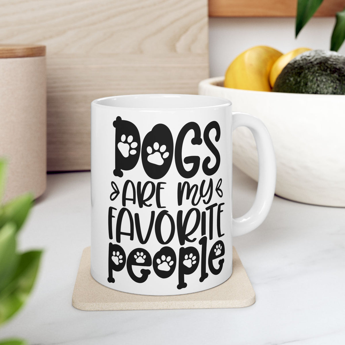 Dogs Are My Favorite People Cute Ceramic Mug Coffee Cup (11oz & 15oz)