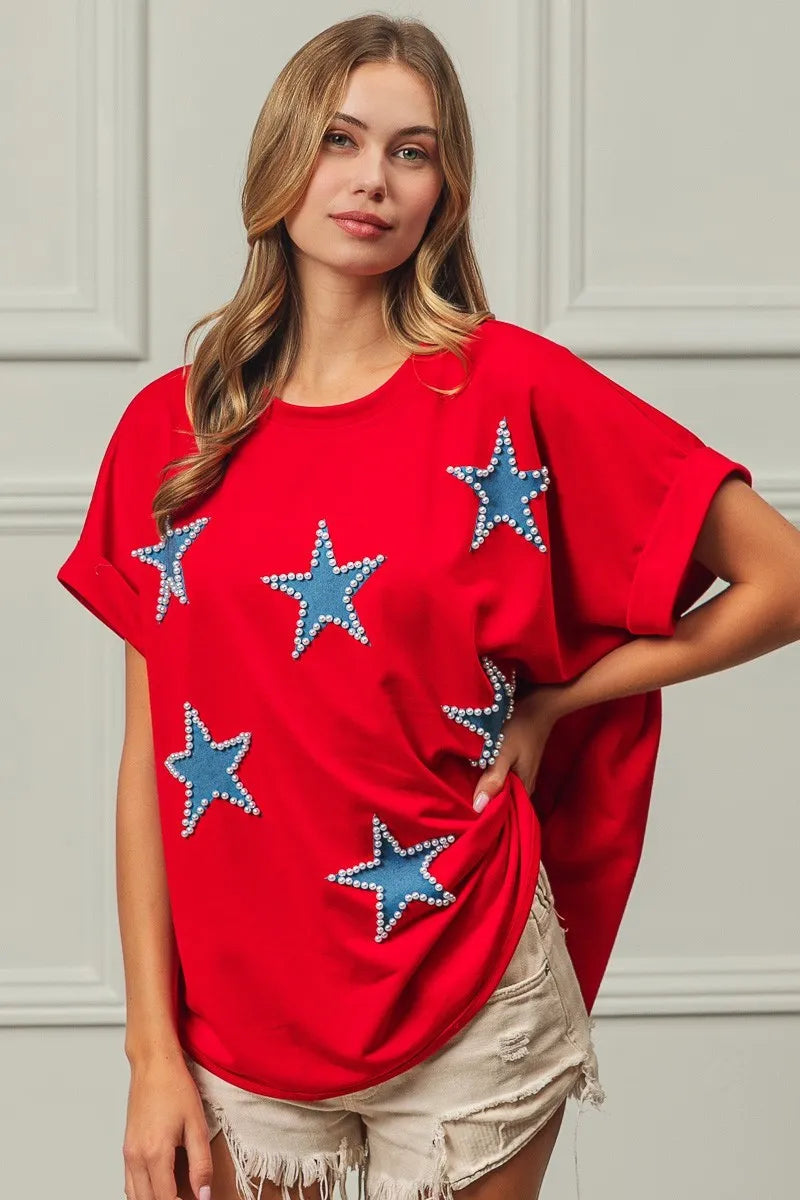 BiBi Fourth Of July Terry T-Shirt - Sydney So Sweet