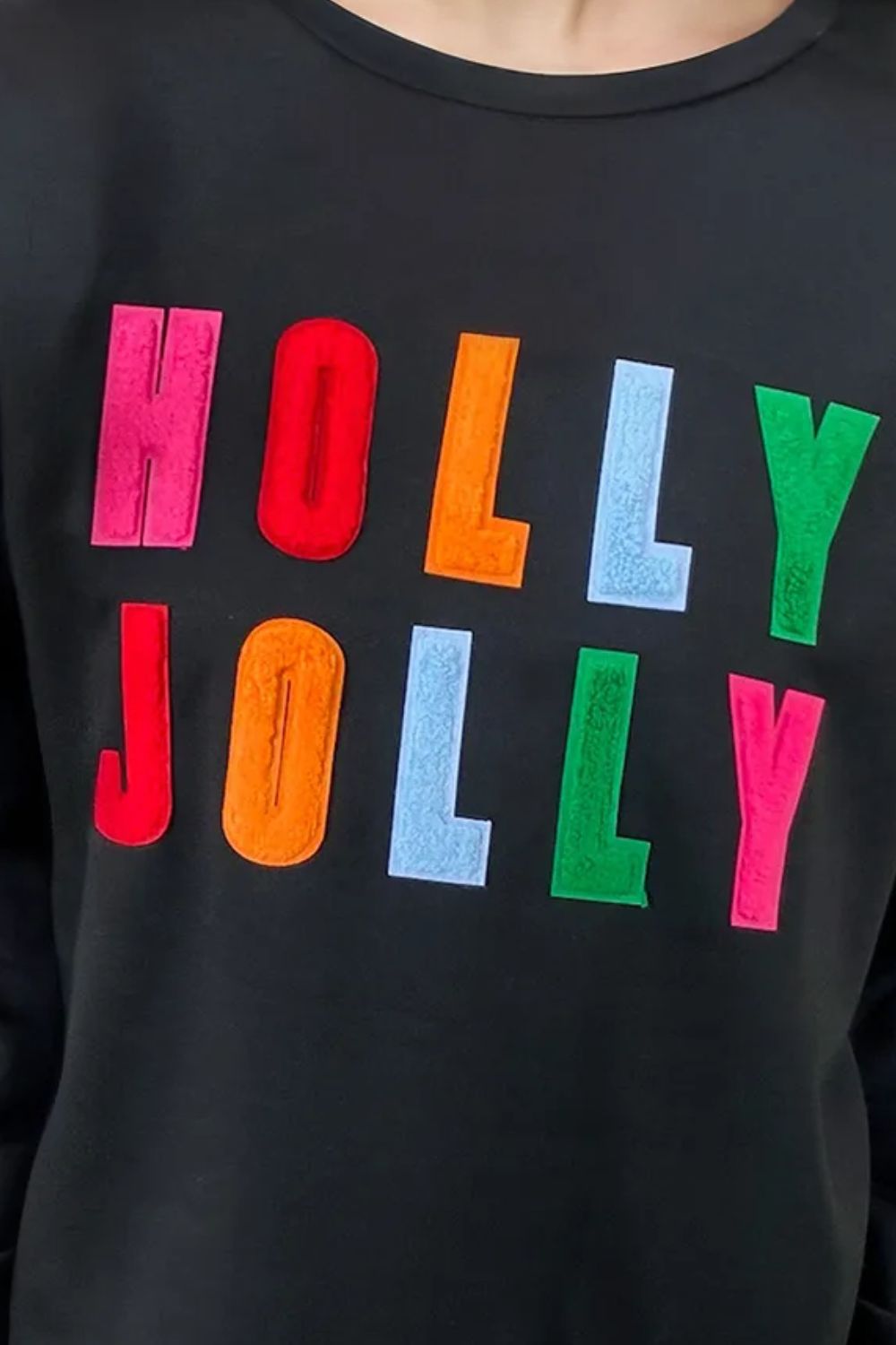 HOLLY JOLLY Round Neck Long Sleeve Top - Sydney So Sweet