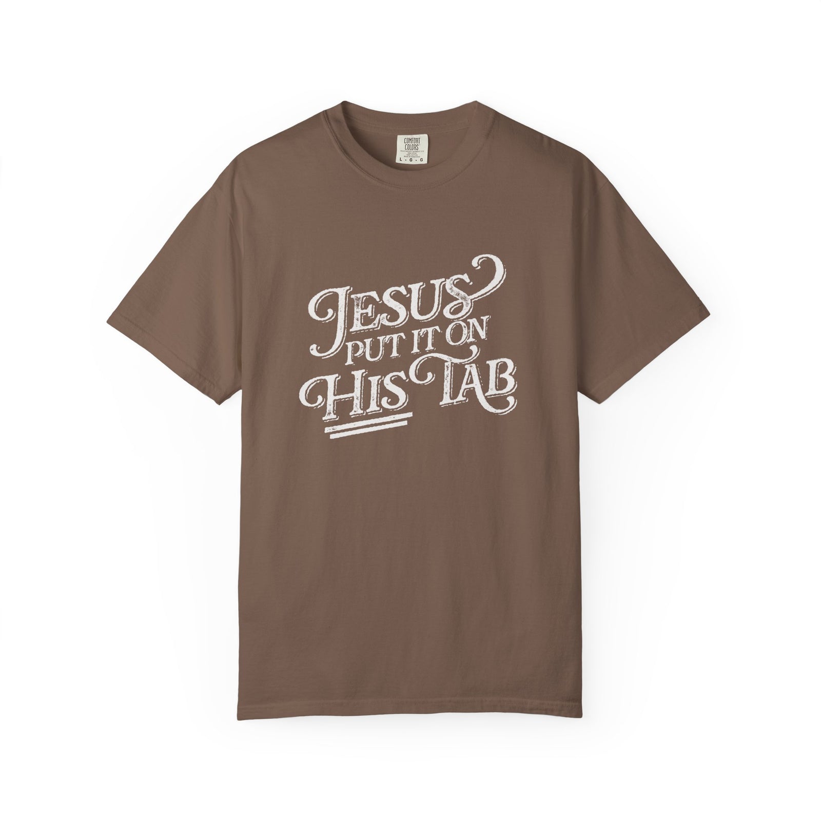 Jesus Put It On His Tab T-Shirt Christian Faith Graphic Unisex Distressed Grunge Tee