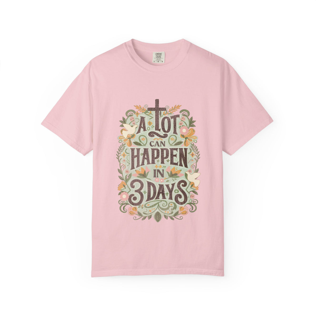 A Lot Can Happen in 3 Days T-Shirt Christian Faith Graphic Unisex Distressed Tee