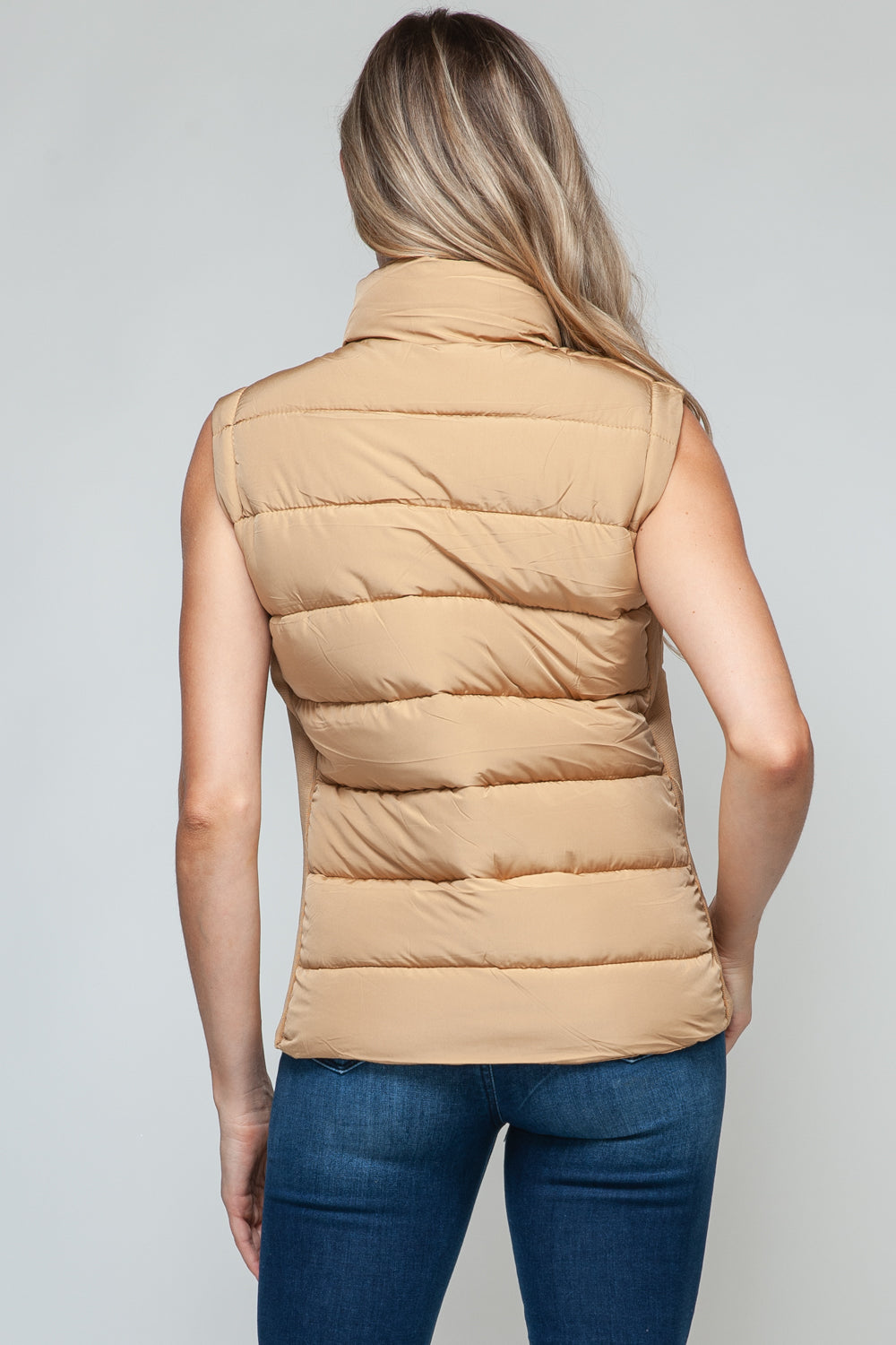 Snobbish Zip Up Turtleneck Vest with Pockets - Sydney So Sweet