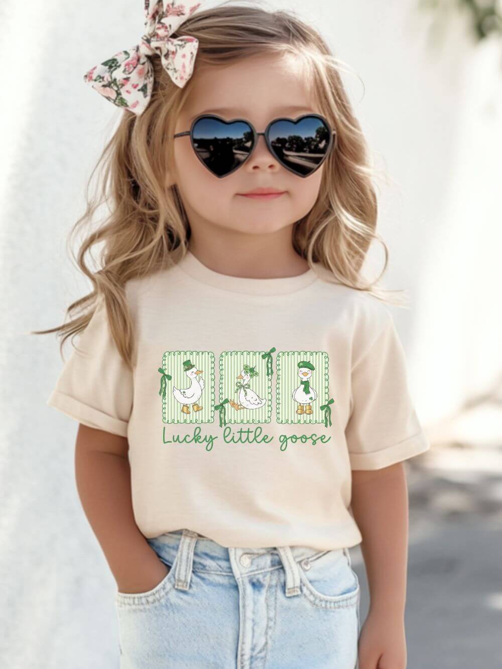 Lucky Little Goose Toddler Tee St. Patrick's Day Graphic T-Shirt