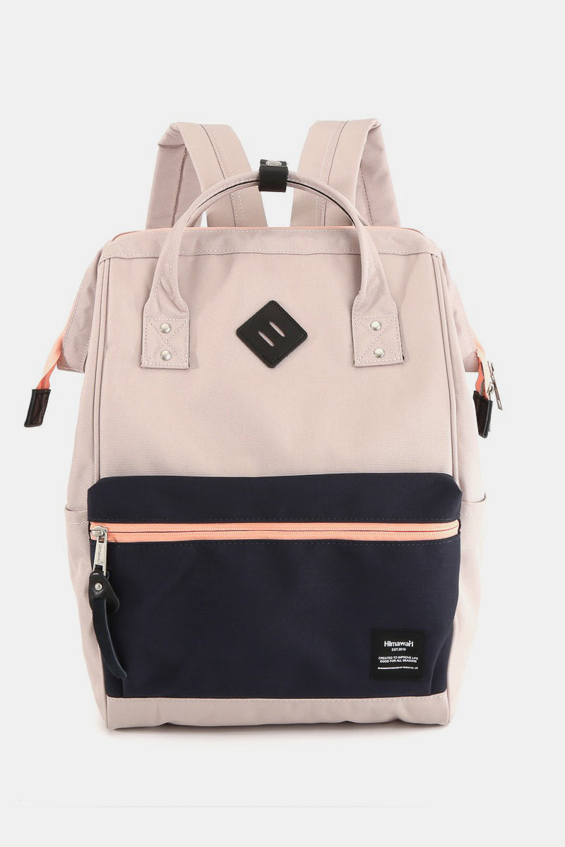 Himawari Contrast Waterproof Backpack Bag with Reinforced Edges - Sydney So Sweet