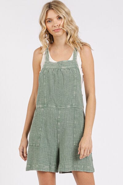 Mittoshop Textured Knotted Wide Strap Overalls - Sydney So Sweet