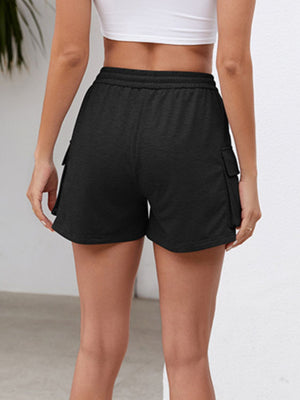 Drawstring Elastic Waist Shorts with Pockets - Sydney So Sweet