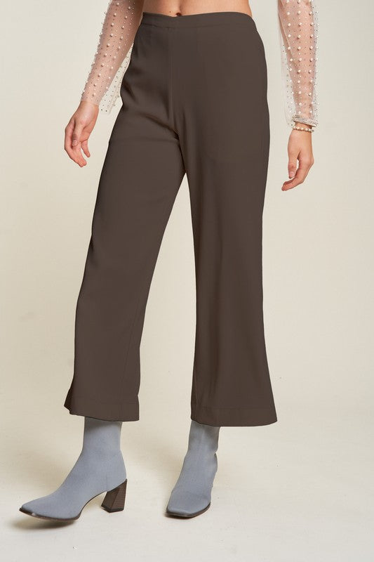 Davi & Dani Wide Leg Mid-Rise Pants - Sydney So Sweet