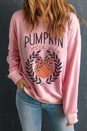 Pumpkin Patch Girly Round Neck Long Sleeve Sweatshirt - Sydney So Sweet