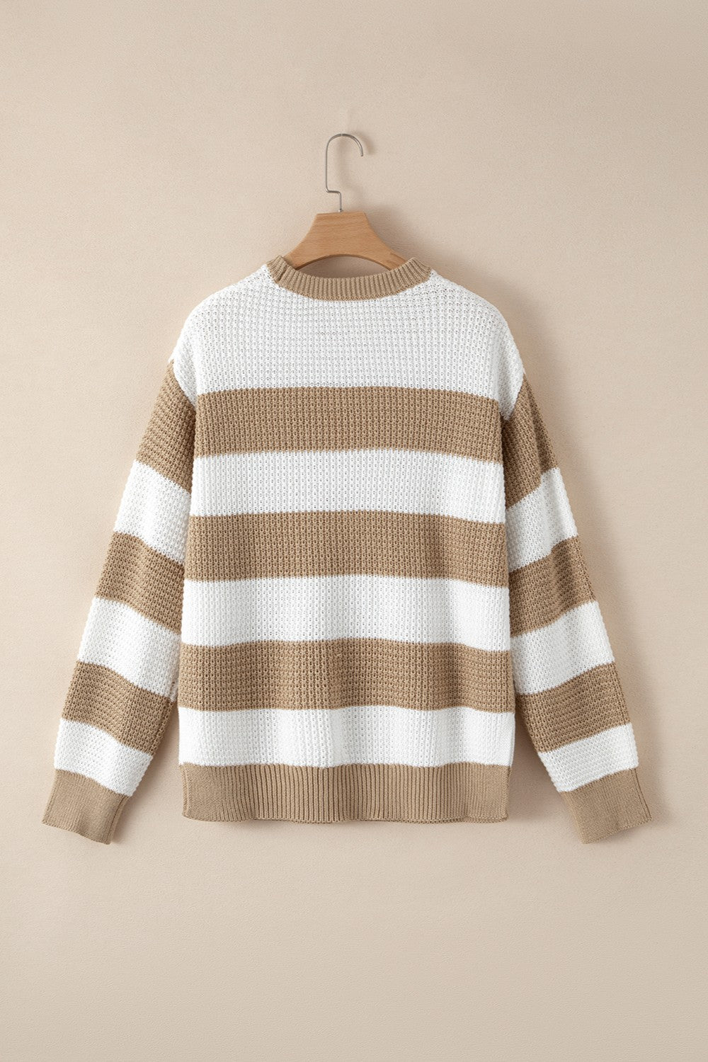 Color Block Round Neck Sweater - Sydney So Sweet