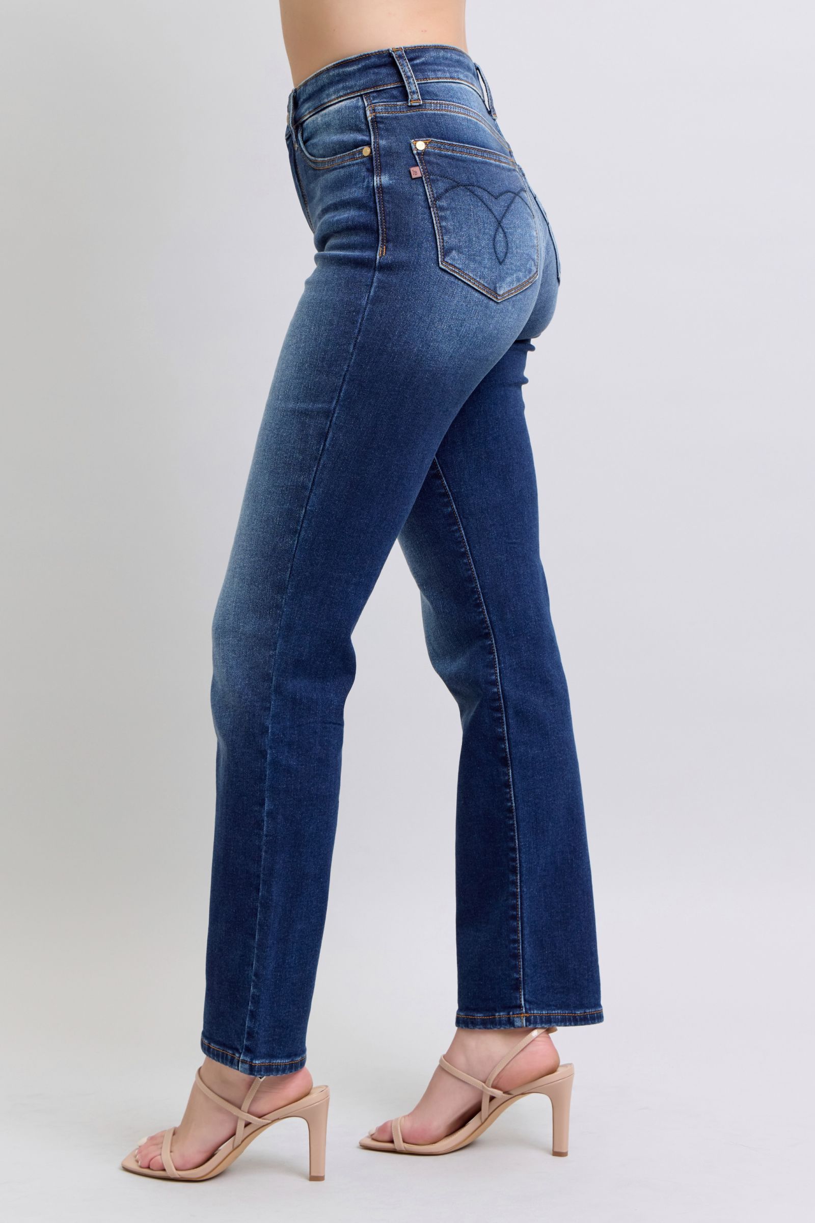 Judy Blue Full Size Washed Straight Leg Jeans with Pockets - Sydney So Sweet