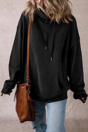 Drawstring Pocketed Long Sleeve Hoodie - Sydney So Sweet