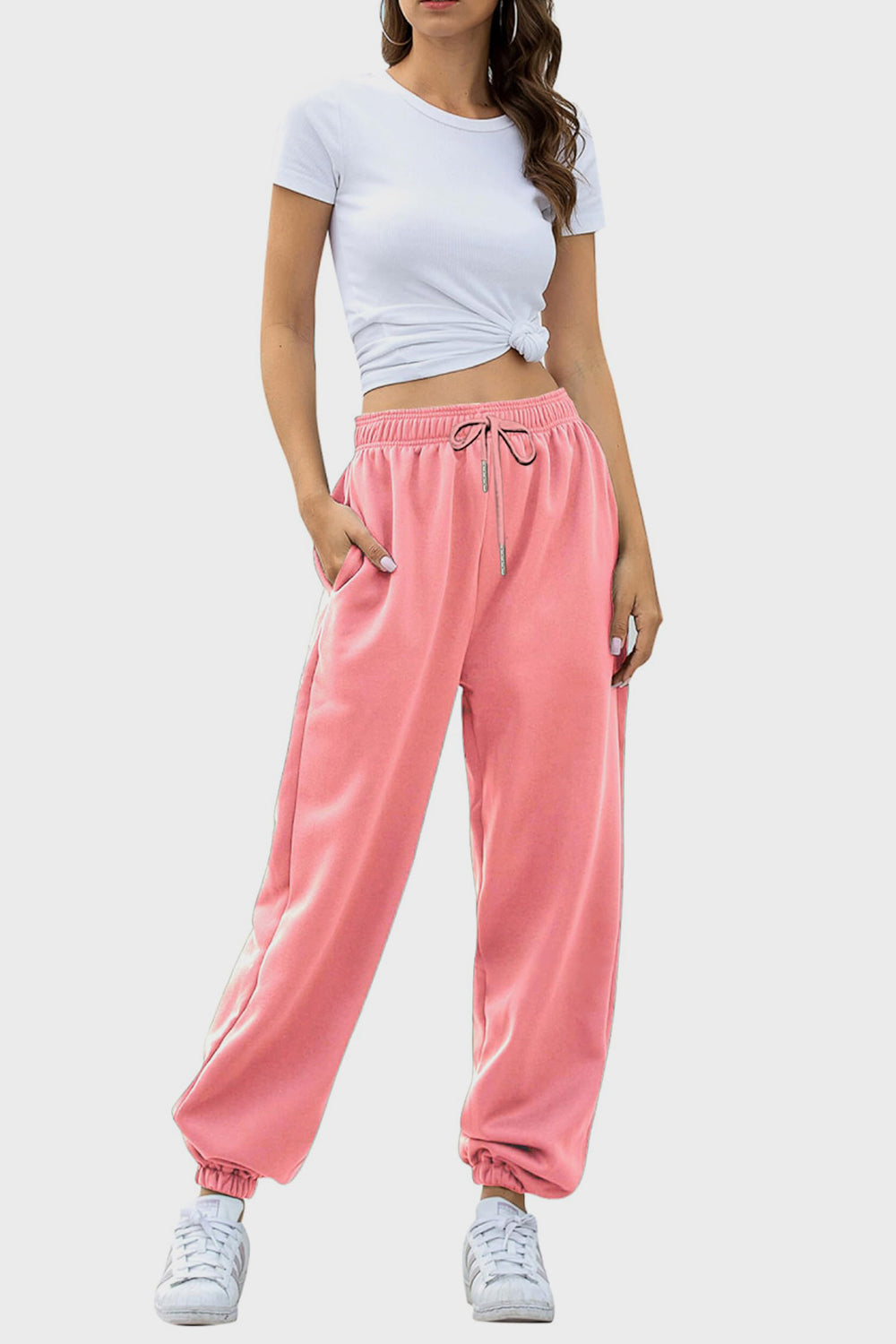 Elastic Waist Joggers with Pockets - Sydney So Sweet