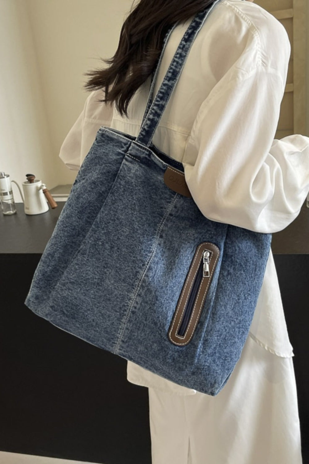 Medium Denim Tote Bag - Sydney So Sweet