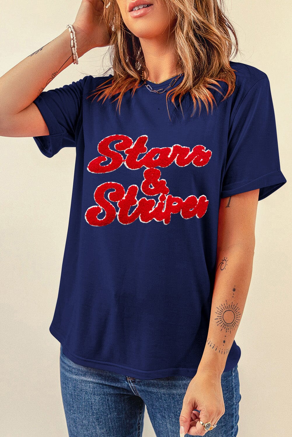 Stars & Stripes Women's Short Sleeve Graphic T-Shirt - Sydney So Sweet