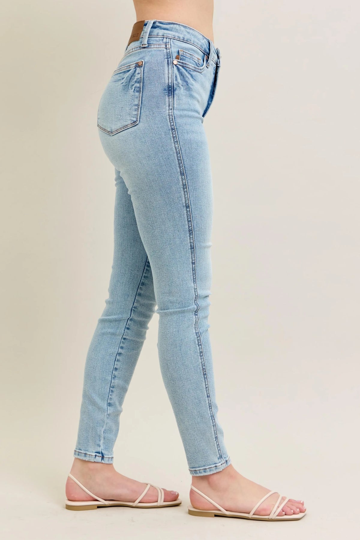 Judy Blue Full Size Mr Tummy Control Vintage Wash Skinny Jeans Plus Size - Sydney So Sweet