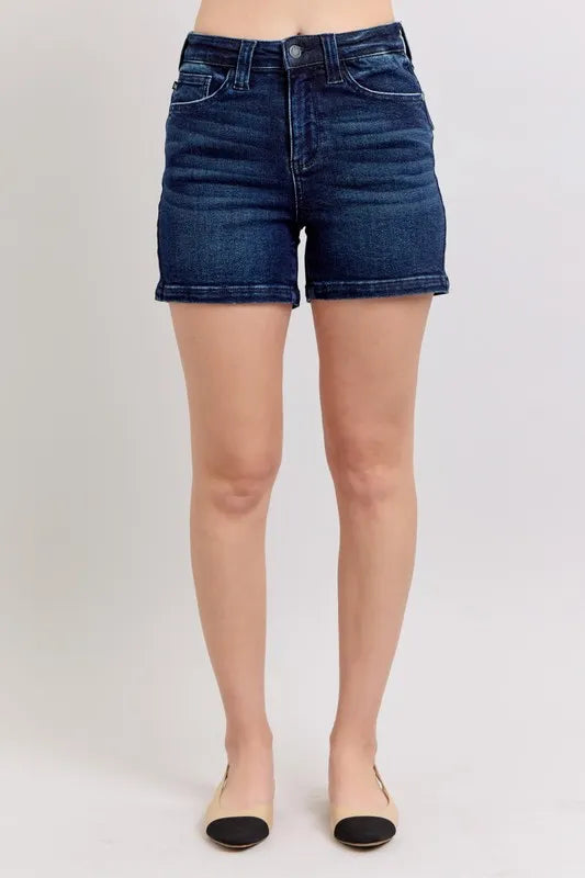 Judy Blue High Waist Back Flap Pocket Denim Shorts - Sydney So Sweet
