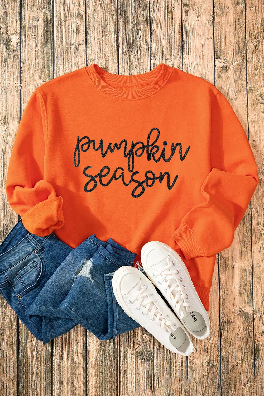 Letter Round Neck Long Sleeve Sweatshirt - Sydney So Sweet