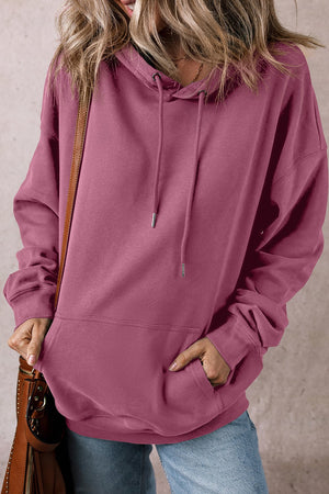 Drawstring Pocketed Long Sleeve Hoodie - Sydney So Sweet