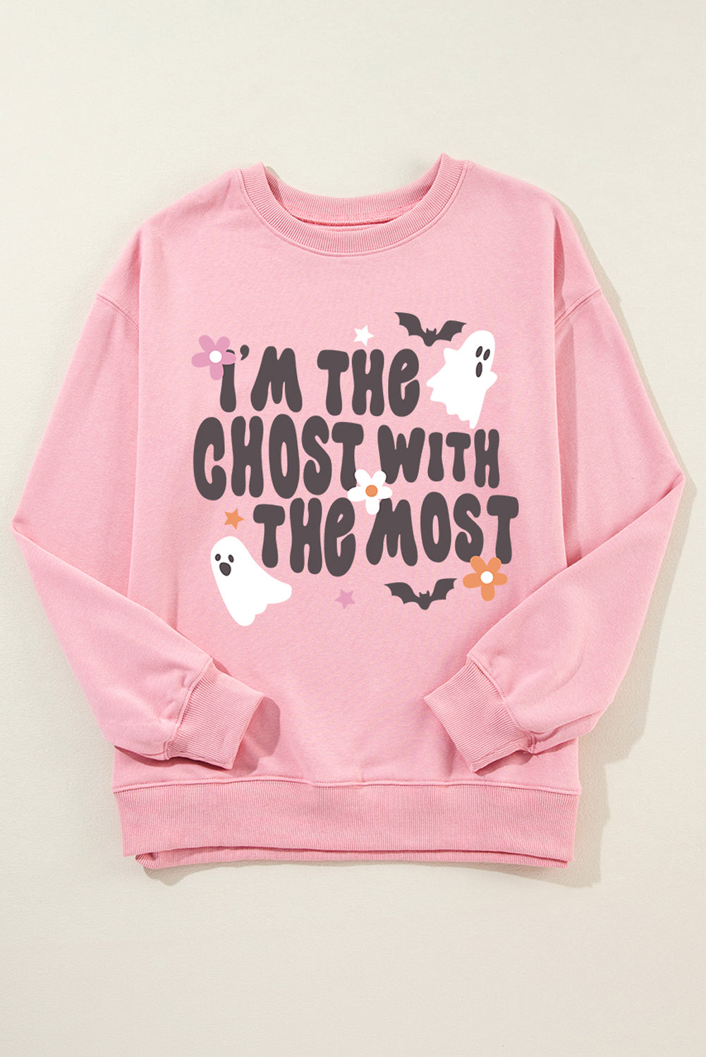 Ghost with the Most Round Neck Long Sleeve Sweatshirt - Sydney So Sweet