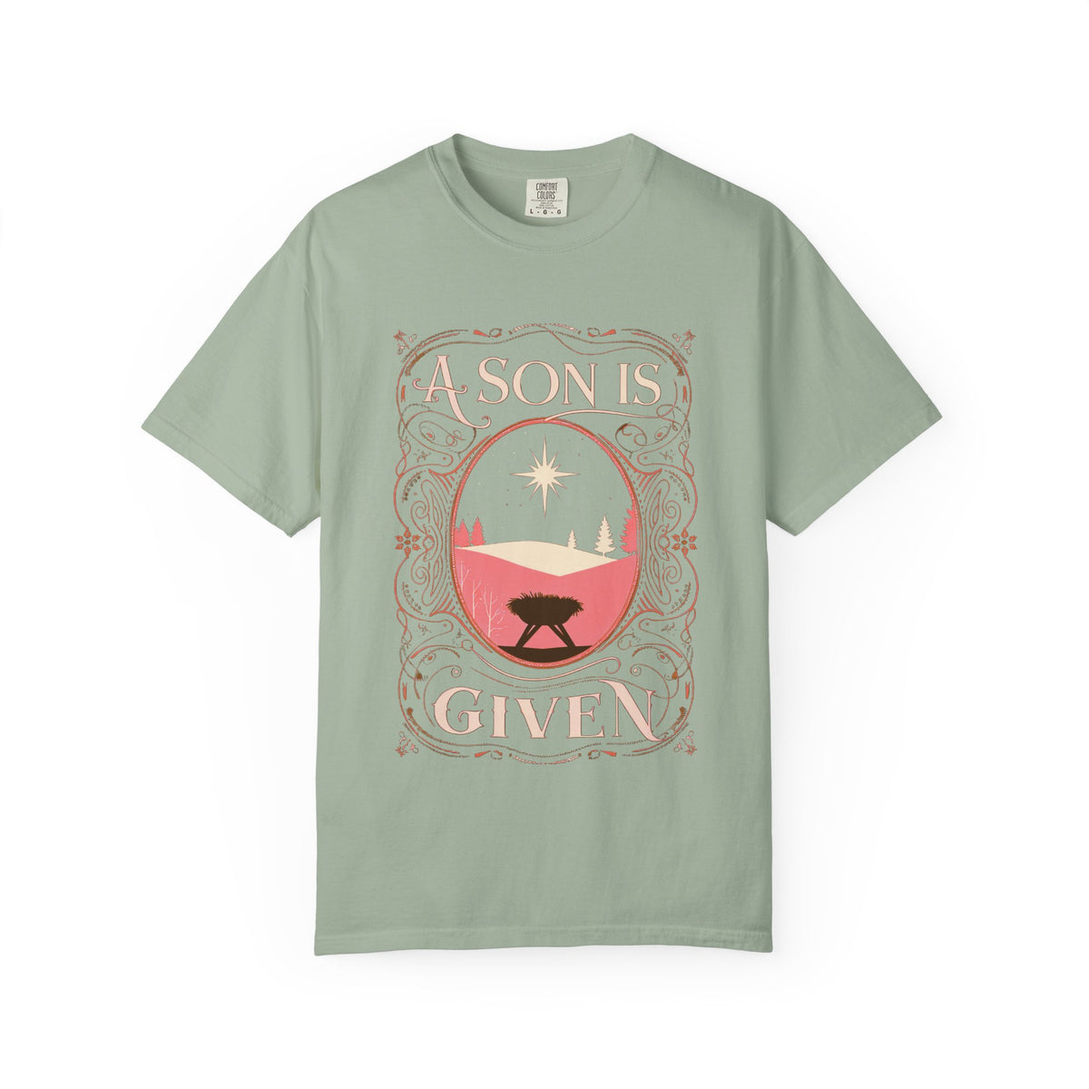 A Son is Given Jesus Christmas T-Shirt Christian Graphic Tee